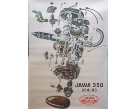 PLAKÁT - MOTOR JAWA 350/354 - ( 96 x 68cm )